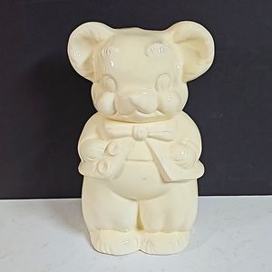 Bear Cookie Jar Two sided Vintage